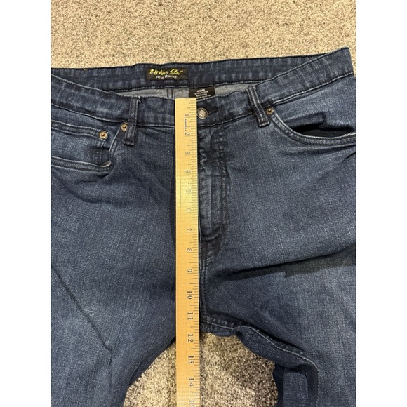 Urban Star Jeans Mens 38x30 Blue Relaxed Straight Leg Dark Wash Denim - Picture 6 of 10